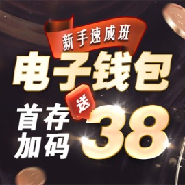 电子钱包新手小白首次存款即享38元加码优惠